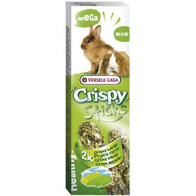 Versele-Laga Crispy Megasticks Lapin-Cochon D'Inde Prairie Verte 2X 70g