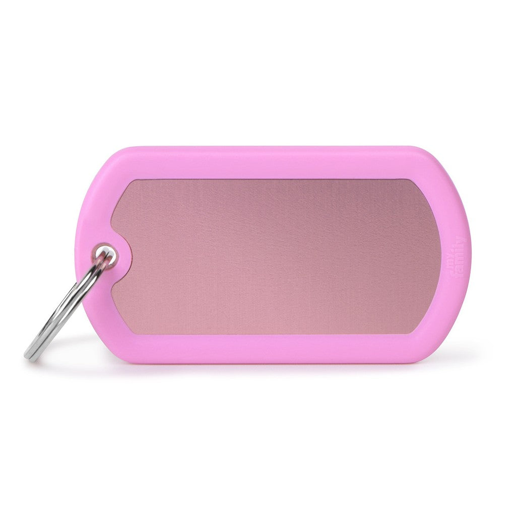 Medaille Hush Tag Militaire Rose Rubber Rose
