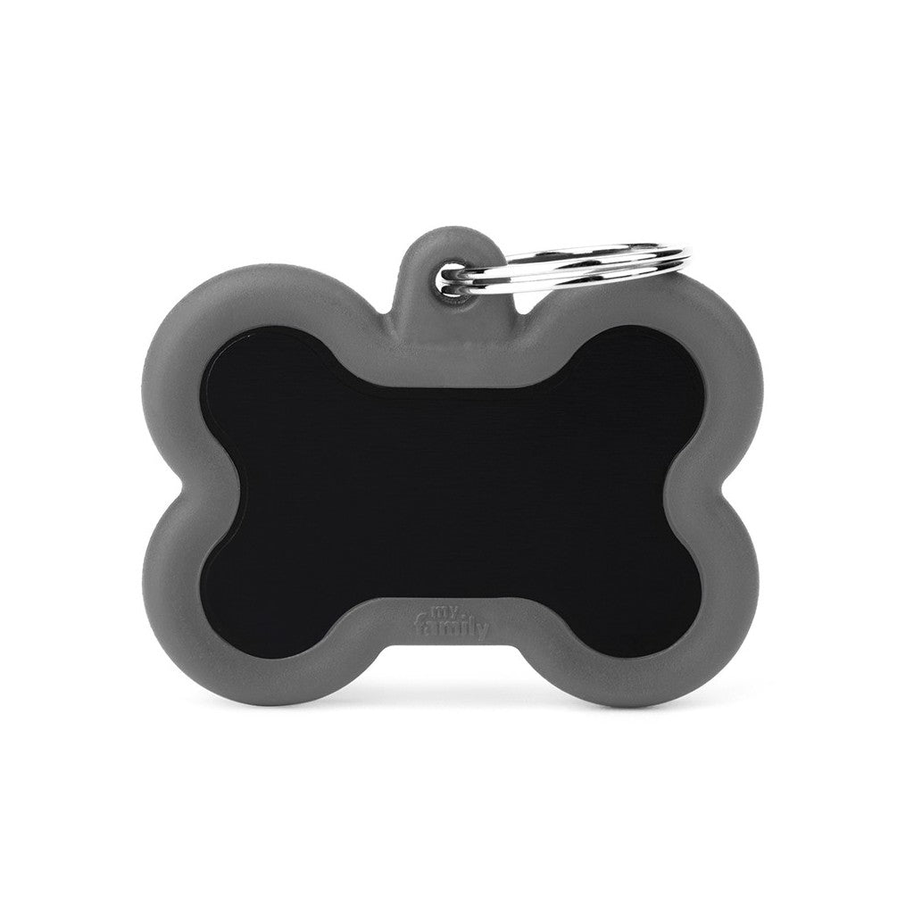Medaille Hush Tag Os Noir Rubber Gris