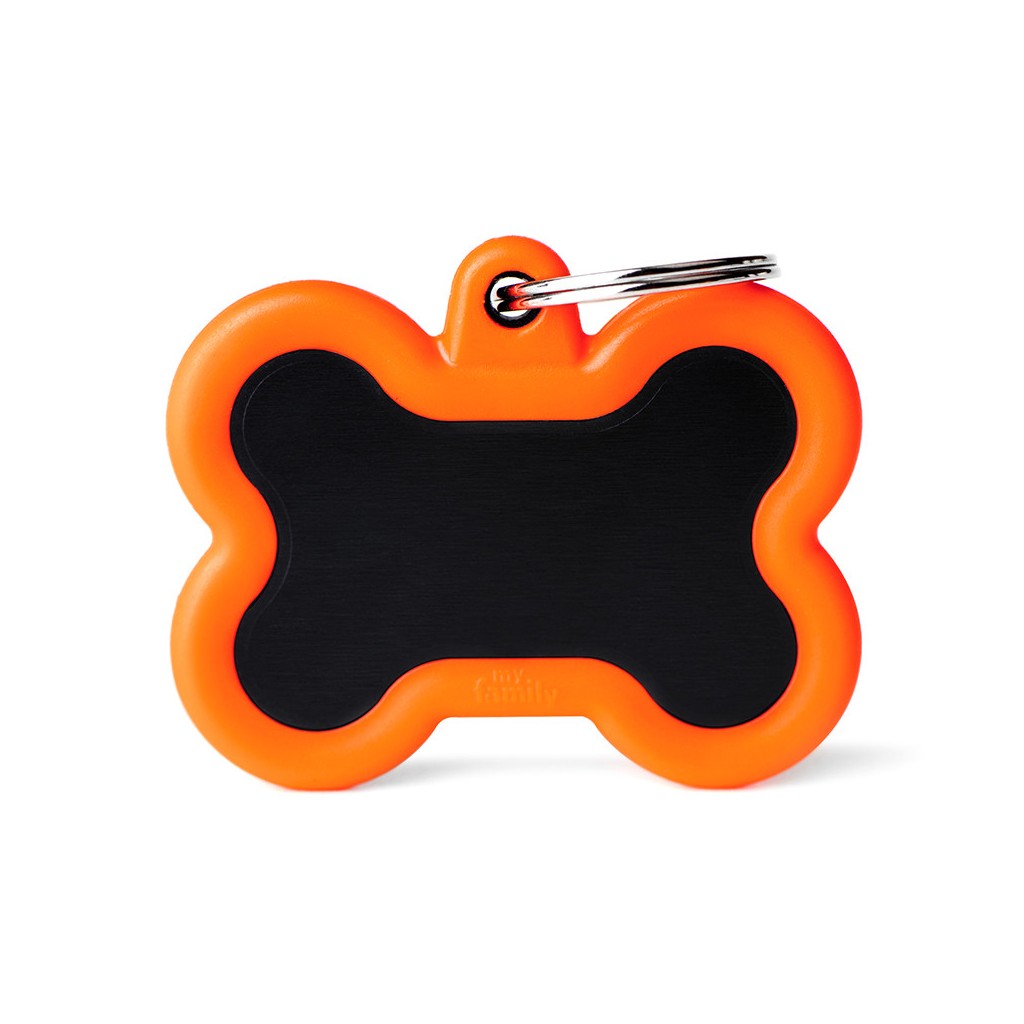 Medaille Hush Tag Os Noir Rubber Orange