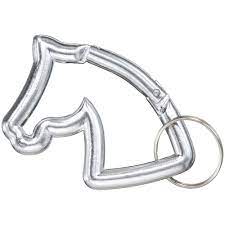 porte-clés mousqueton tête de cheval