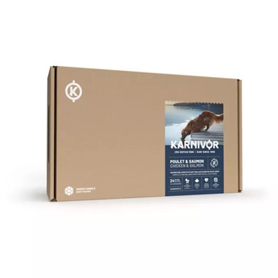 Karnivor Boite Poulet&Saumon 24Lbs (24 Bloc 1Lb)