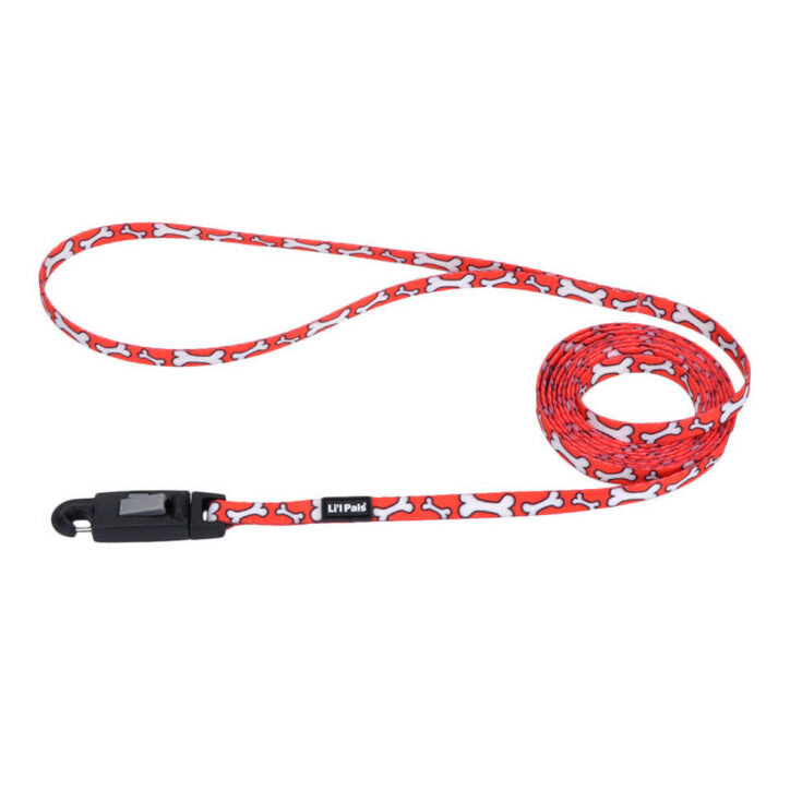 Li’l Pals laisse 5/16'' X 72'' Os Blanc