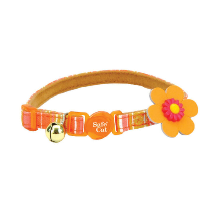 Coastal Safe Cat Collier Décoré Orange Ligné 8-12"