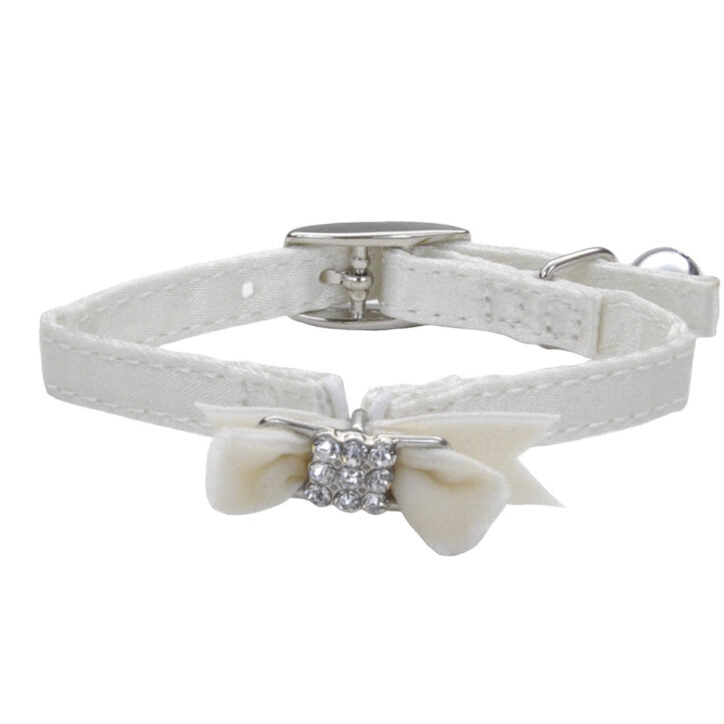 Li’l Pals collier pour chaton 5/16'' x 8'' Soie Blanche