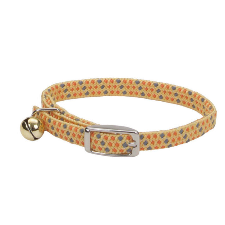 Li’l Pals collier élastique réfléchissant pour chat Jaune 5/16'' X 8''