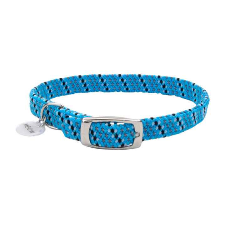 Coastal Collier élastique réfléchissant – Boucle ardillon Bleu et noir 3/8'' X 10''