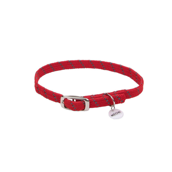 Coastal Collier élastique réfléchissant – Boucle ardillon Rouge 3/8'' X 10''