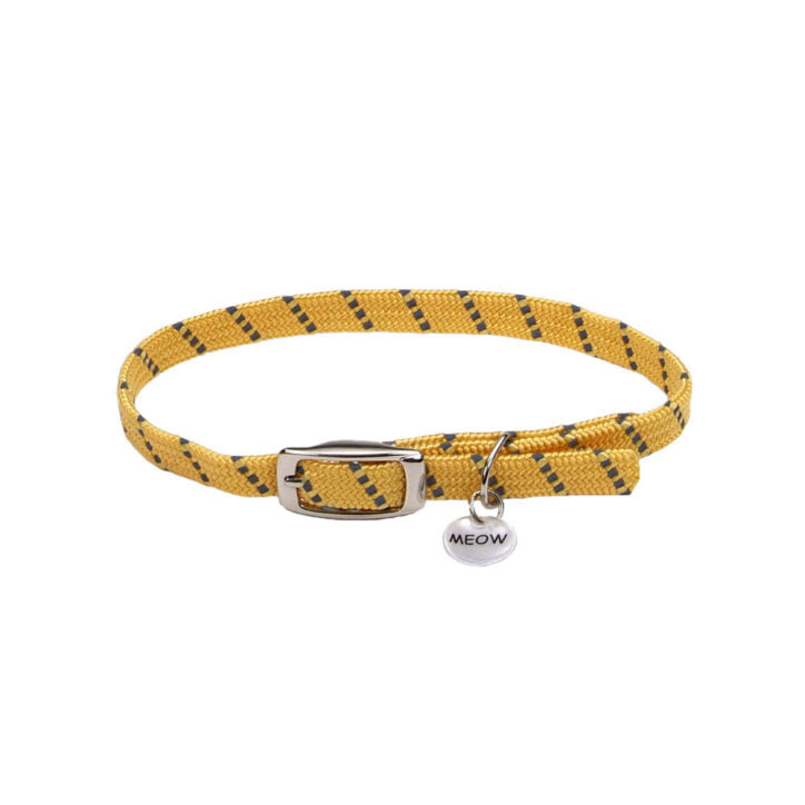 Collier élastique réfléchissant – Boucle ardillon Jaune 3/8'' X 10''