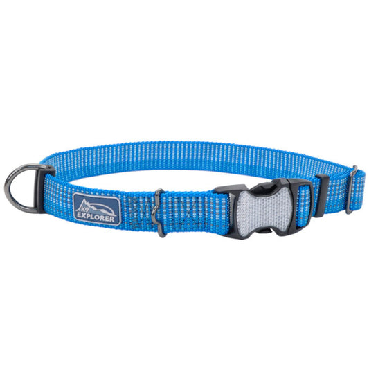 Coastal K9 Collier réfléchissant ajustable – Boucle de plastique réfléchissante Lac 1'' X 18-26''