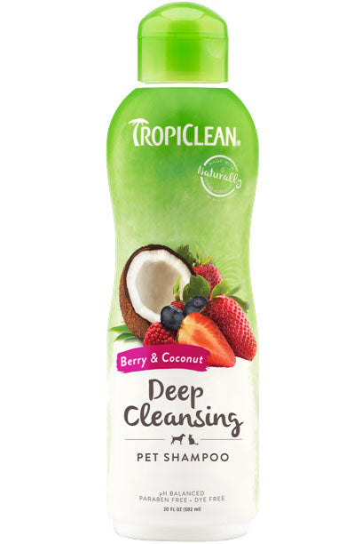 Tropiclean Shampoing Baies& Noix De Coco 20Oz