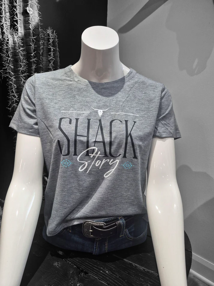 Shack Story Chandail Cropped Gris Femme