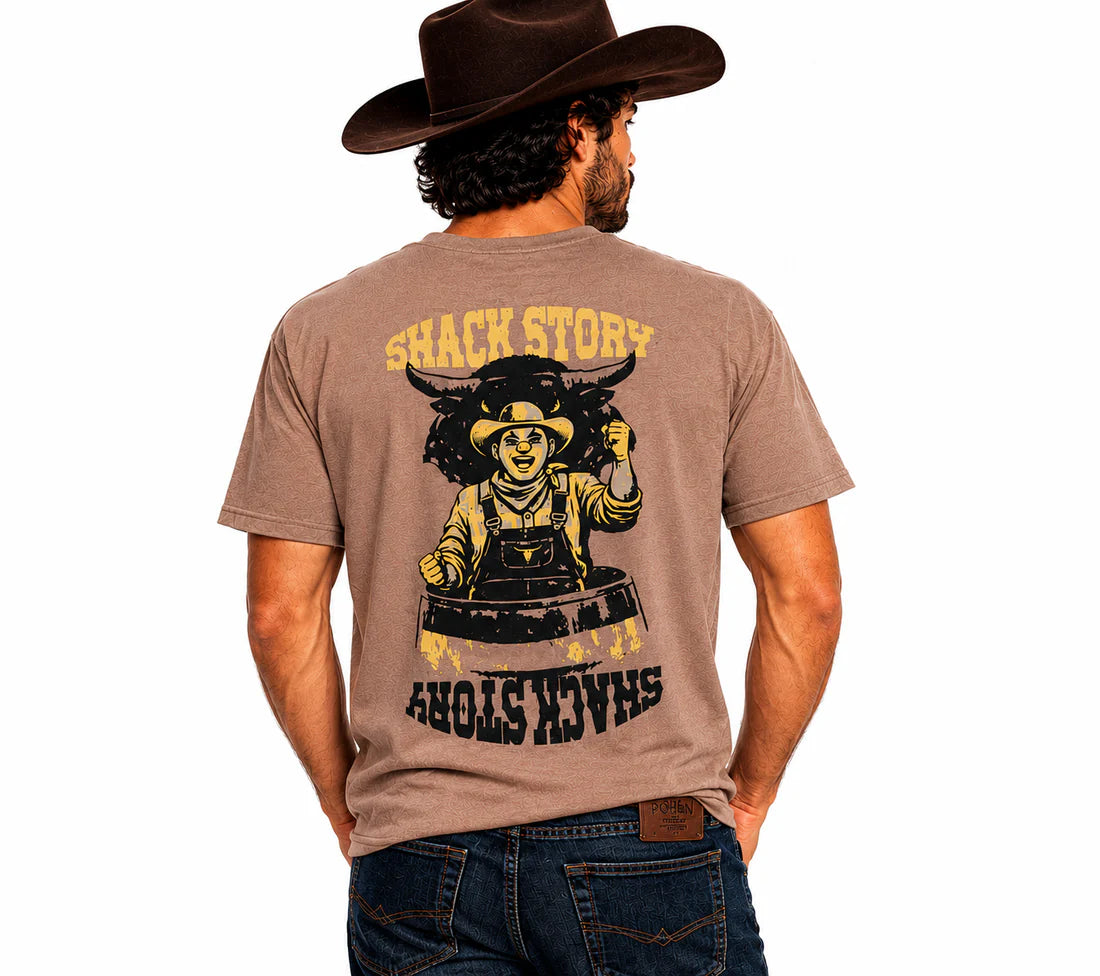 Shack Story Clown de rodéo | T-shirt marron | Unisex