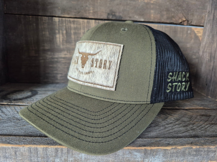 Shack Story Casquette avec Patch en peau de vache rectangle