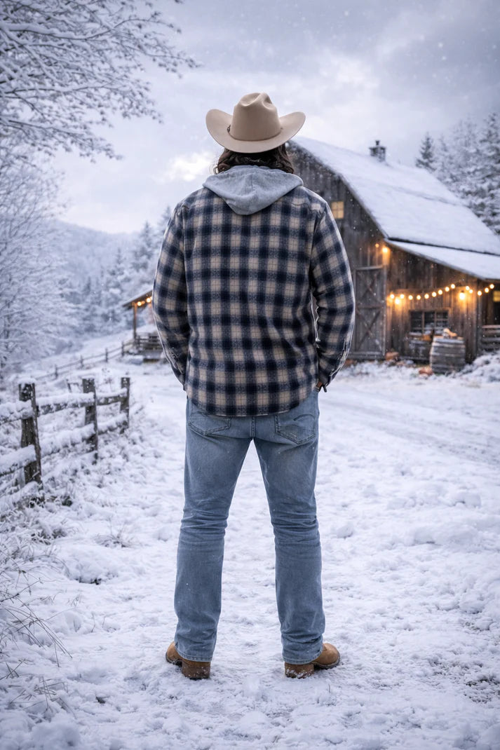 Shack Story Chemise en flanelle La Backcountry Plaid | Bleu