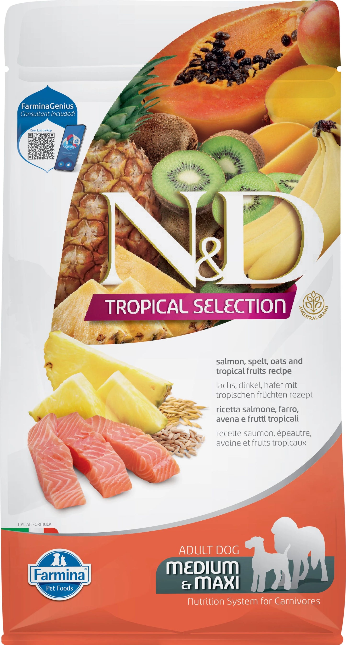 Farmina Tropical Selection Chien Saumon Moyen-Grand 22 Lb