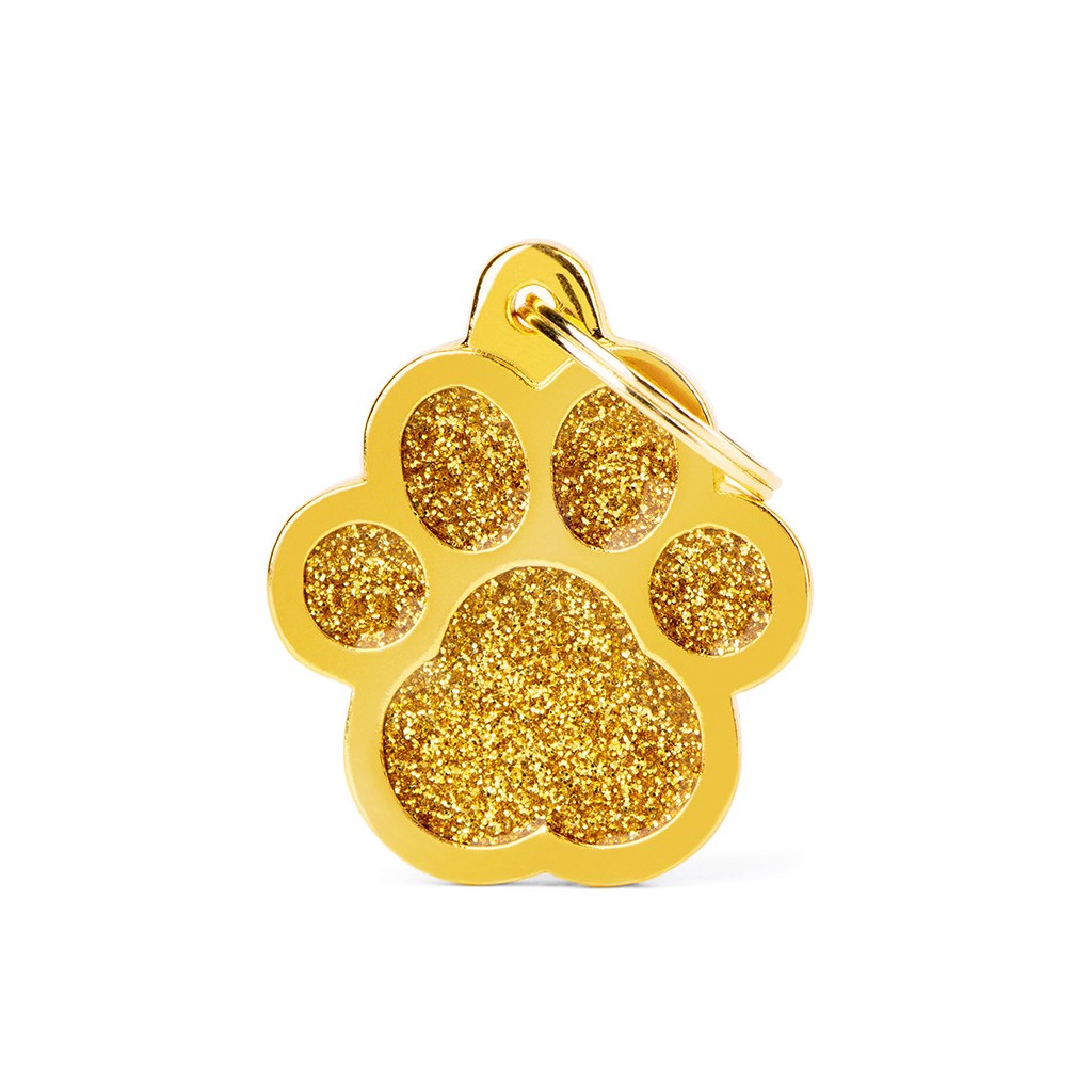 Medaill Paw Glitter Gold
