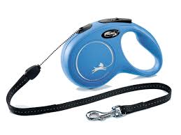 Flexi Classic Laisserétractable Corde Bleu Moyen 8Mètres
