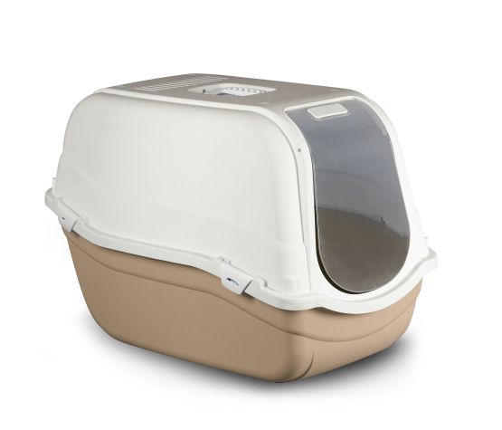 Bergamo Bac à Litière Avec Dome Romeo Maxi Eco Beige & Crème 44x65x46cm