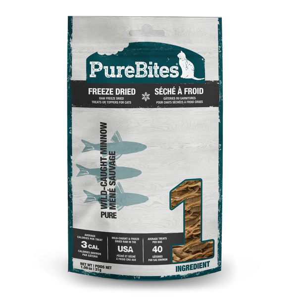 Purebites chat gâteries séchées à froid Méné 66g