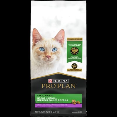 ProPlan Chat Intérieur Boule De Poil Avec Bouchée Dinde 2.27 Kg