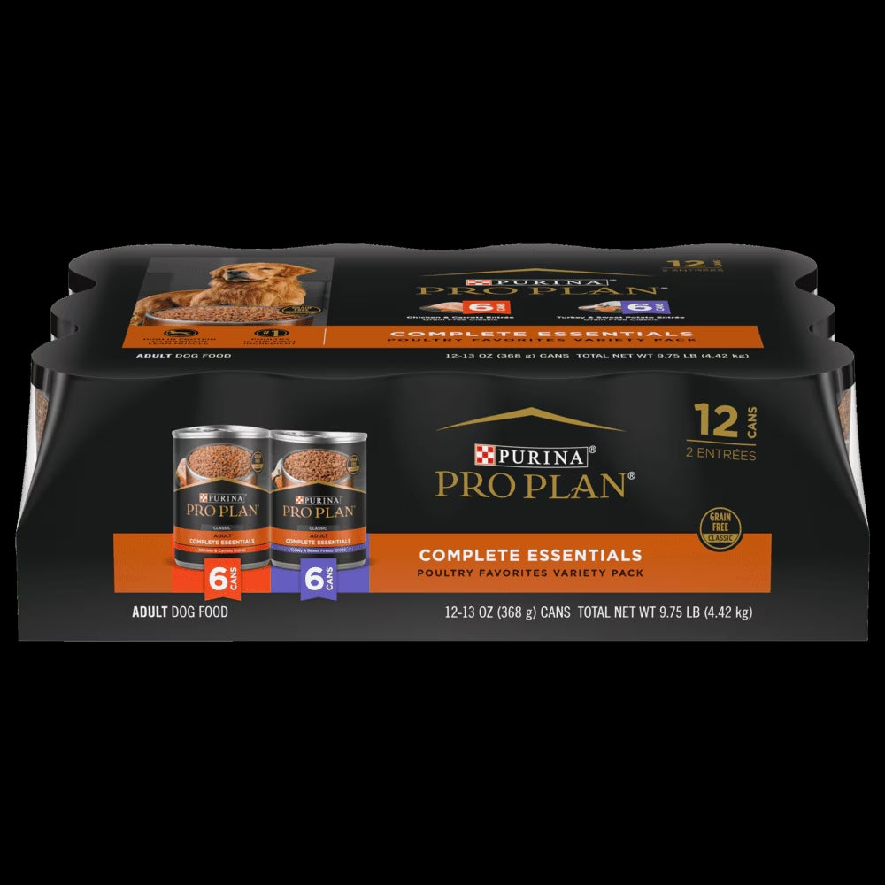 ProPlan Chien Conserve Emballage Assorti Poulet Et Dinde 12 x 369g