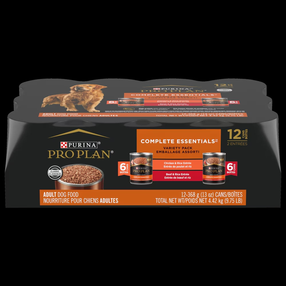 Proplan Conserve Chien Emballage Assorti Poulet Et Boeuf 12x 369g