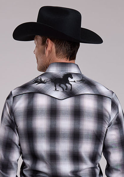 Roper Chemise western à manches longues pour homme