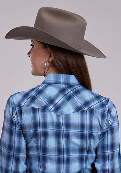 Karman Chemise western à manches longues pour femme