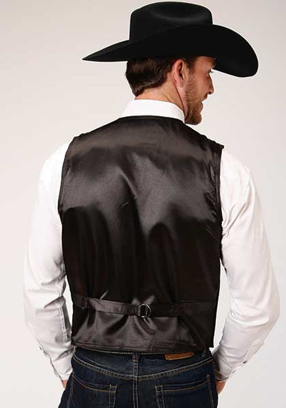 GILET EN DAIM POUR HOMMES BASIQUE AVEC ATTACHE À BOUCLE