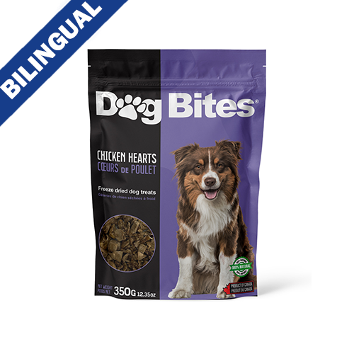 Dog Bites® Coeur de poulet lyophilisé 350g