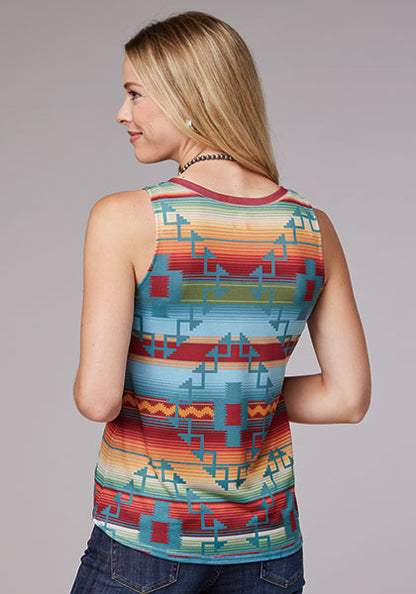 Roper Camisole sans manches pour femme – Imprimé multicolore