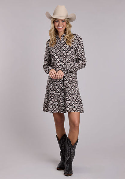 ROPER Robe-chemise western imprimée pour femme
