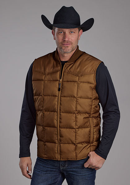 Roper Veste sans manches matelassée pour homme – Carmel – Brun