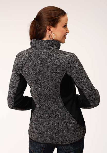 Roper Veste en tricot avec molleton doublé pour femme – Gris charbon chiné