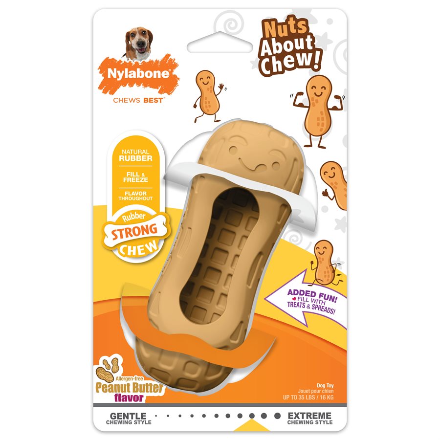 Nylabone Os Puissant Arachide Remplissable avec Gâteries Moyen