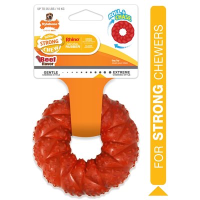 Nylabone Os Robuste Anneau Tressé 3.75" Saveur de Boeuf Loup