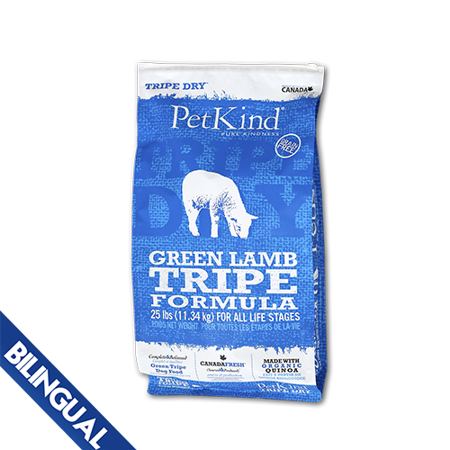 PetKind® Tripe Dry® – nourriture sèche pour chien à la tripe verte d'agneau – 25 lb