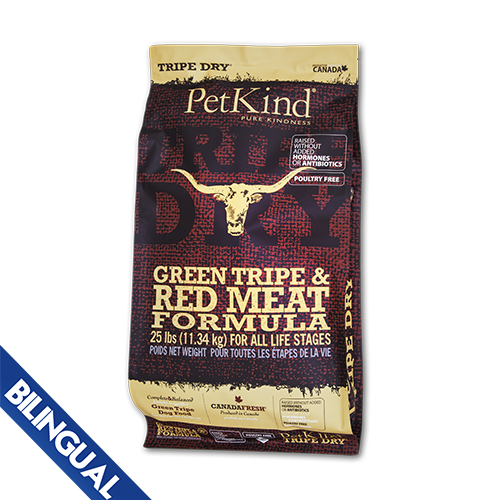 PetKind® Tripe Dry®  Nourriture pour Chiens Tripes Vertes et Viande Rouge 25 lb