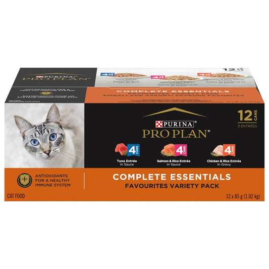 ProPlan Chat Conserves Emballage assorti des saveurs favorites 85G X12