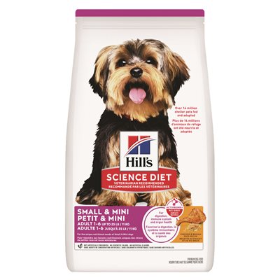 Hill's Science Diet Chien Adulte Petite & Miniature Poulet & Riz 15.5 LB