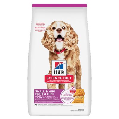 Hill's Science Diet Sénior 11+ Chien Petite & Miniature Poulet Orge & Riz 4.5 LB