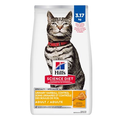 Hill's Science Diet Santé Urinaire & Contrôle des Boules de Poils Chat Poulet 7 LB