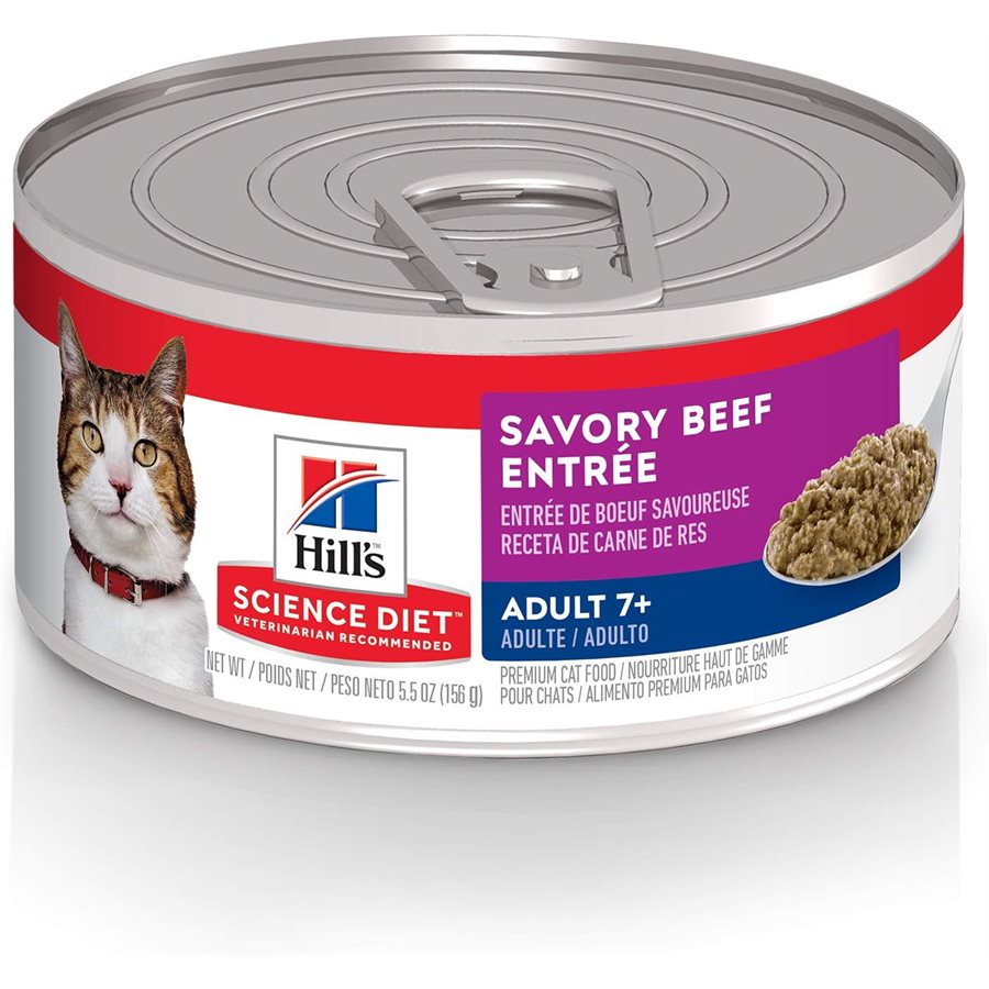 Hill's Science Diet Sénior 7+ Chat Entrée de Boeuf 5.5 oz