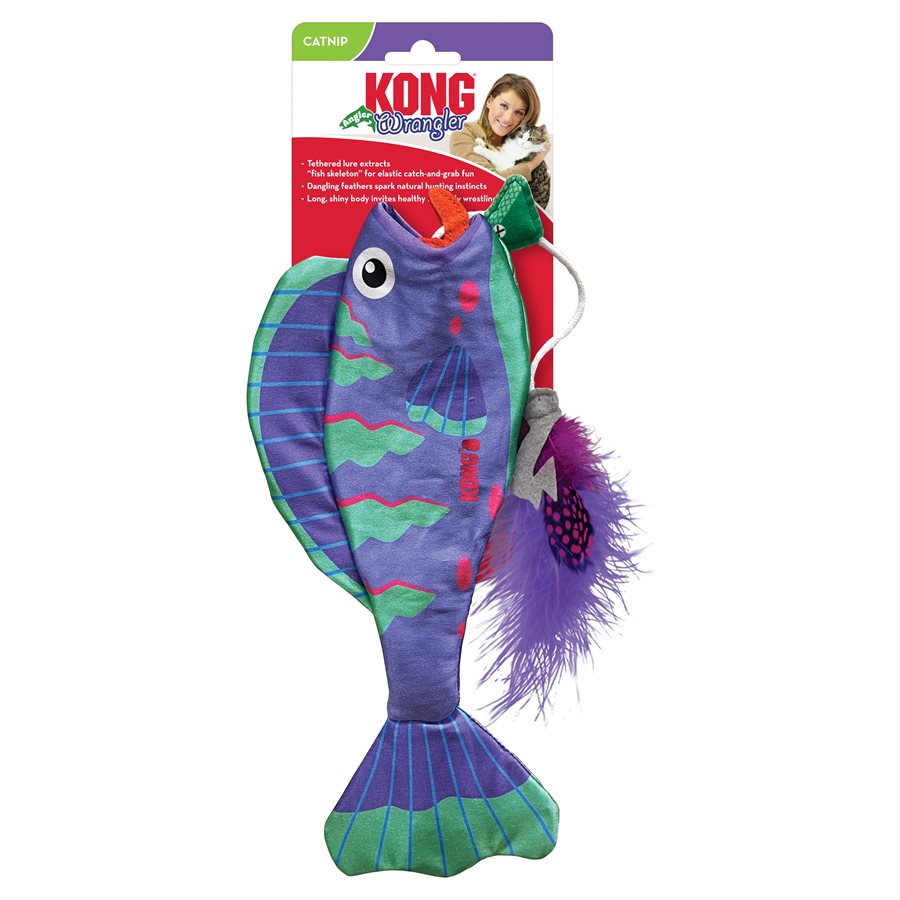 KONG Chat Actif « Wrangler » Poisson Baudroie Assortie