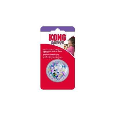 KONG pour Chats Actifs Balle de Confettis