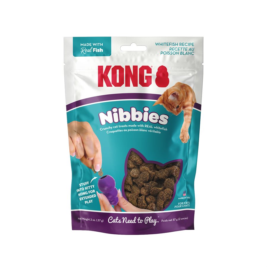 Kong Friandises pour Chats Nibbies au Poisson Blanc 2Oz