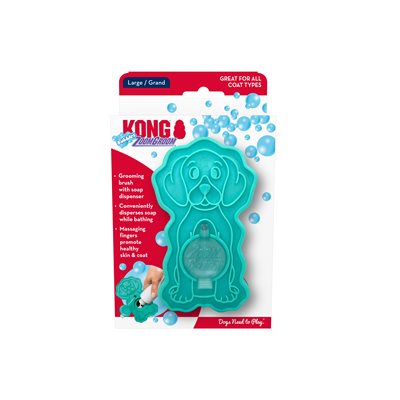 KONG Brosse de Bain « ZoomGroom Bubbles » Grande