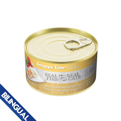 Snappy Tom® Lites nourriture humide pour chat Thon Avec Crevette et calmar 85g