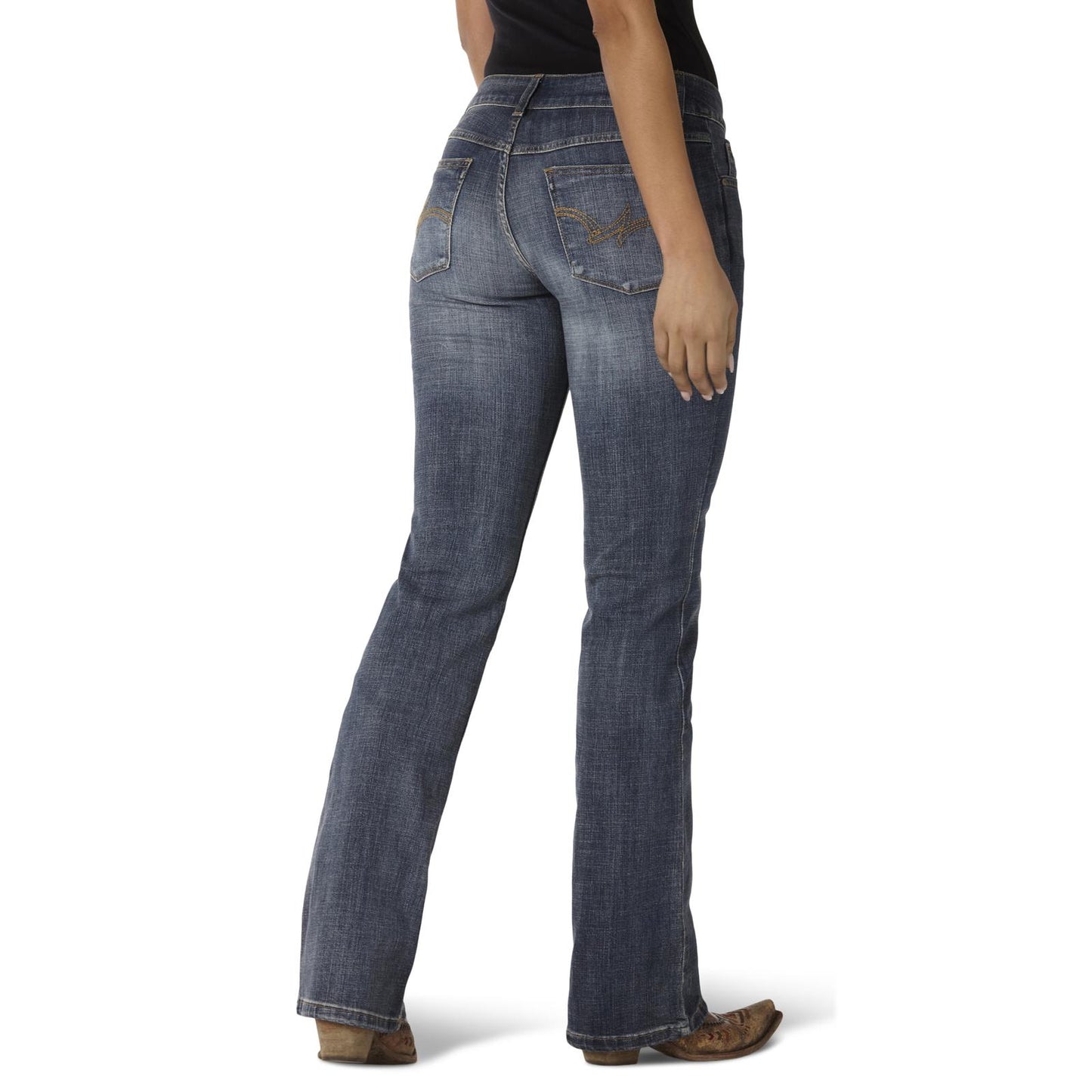 Wrangler Jean Taille Mi-haute Blue pour Femme